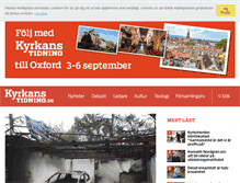 Tablet Screenshot of kyrkanstidning.se